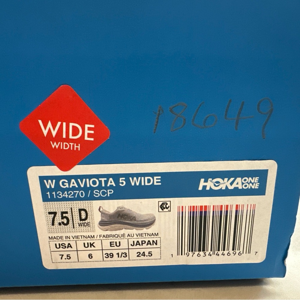 Hoka White Athletic Shoes with Pink Heel Loop - Picture 15 of 16